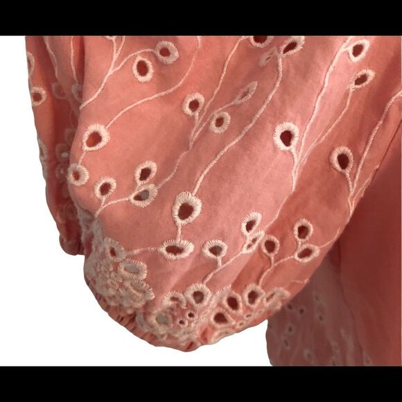 See by Chloe Off Shoulder Borderie Anglaise Cotton Poplin Top - Picture 7 of 10